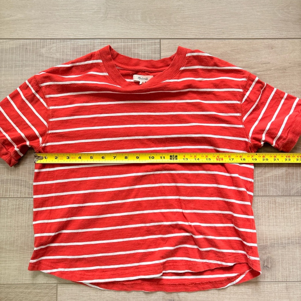 Madewell Everyday Crop Chaffee Striped Tee - Picture 4 of 6